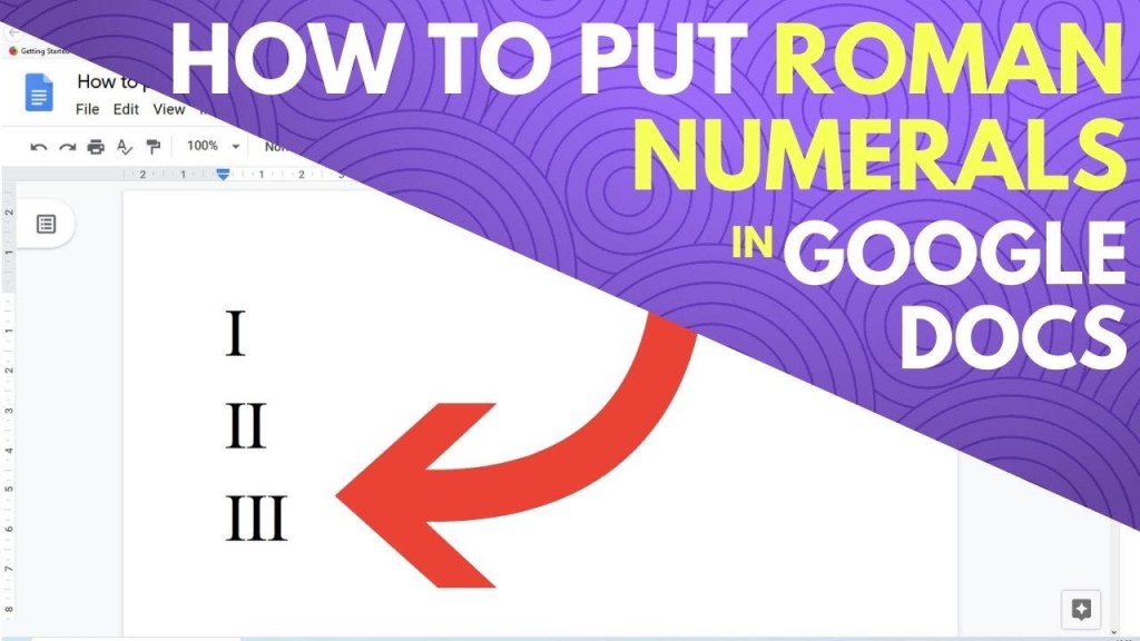 Picture of: How to Put Roman Numerals in Google Docs