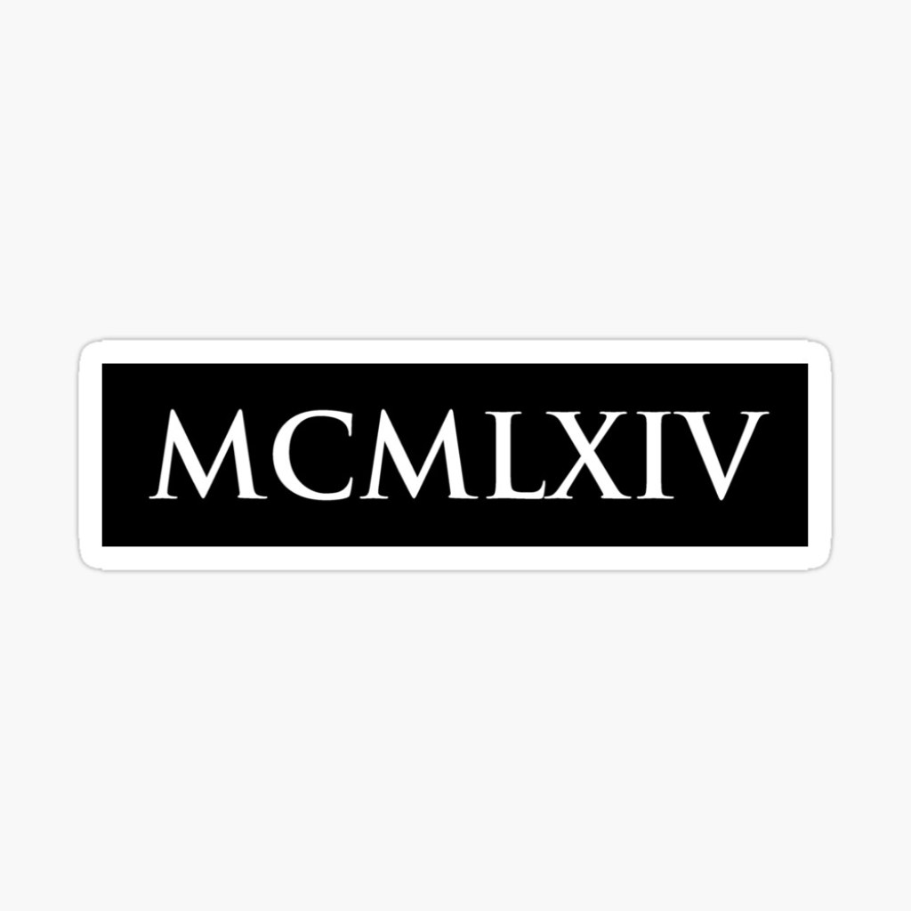 Picture of: MCMLXIV (Roman Numeral)” Coffee Mug for Sale by gemgemshop