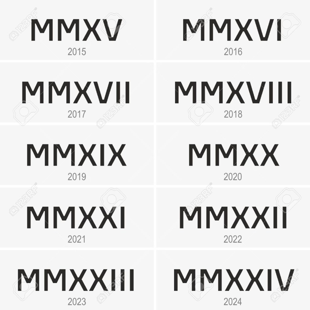 Picture of: Years From  To  Written In Roman Numerals Royalty Free SVG